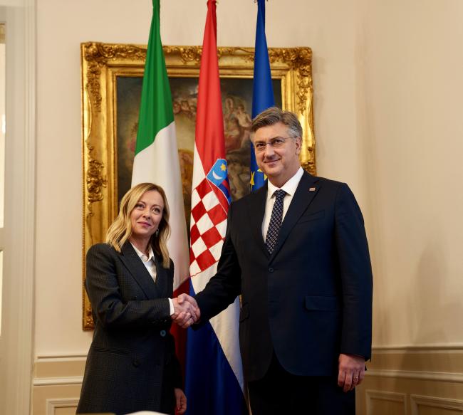 ZAGABRIA - Punto stampa del presidente Meloni: Relazioni tra Italia e Croazia eccellenti nonostante l'assenza di un Primo ministro italiano da 22 anni