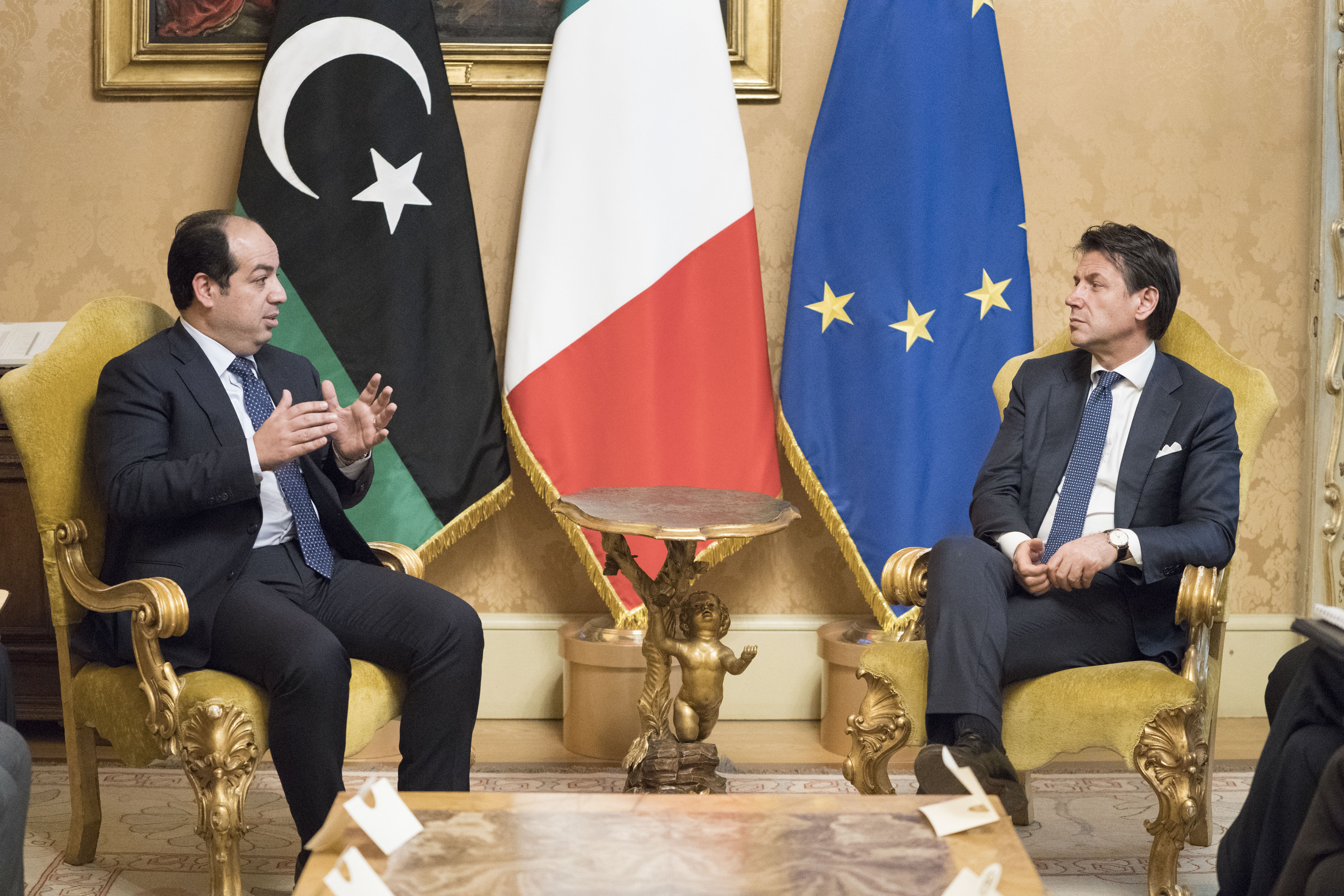 Palazzo Chigi  -  Conte riceve il vice Presidente del Consiglio presidenziale libico, Ahmed Maitig