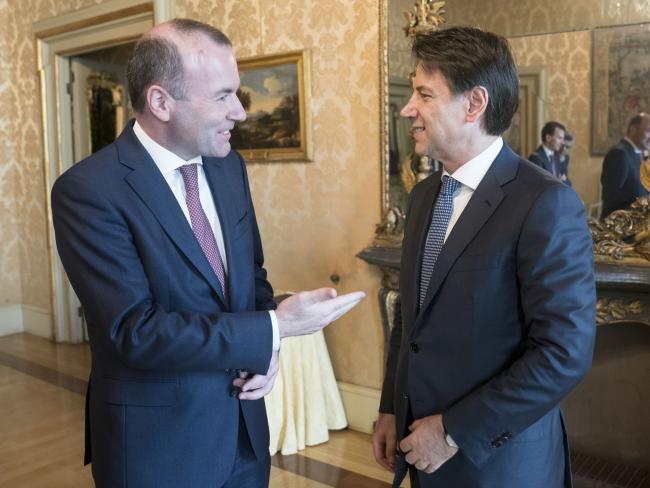 Palazzo CHIGI - Il Presidente Conte incontra Manfred Weber