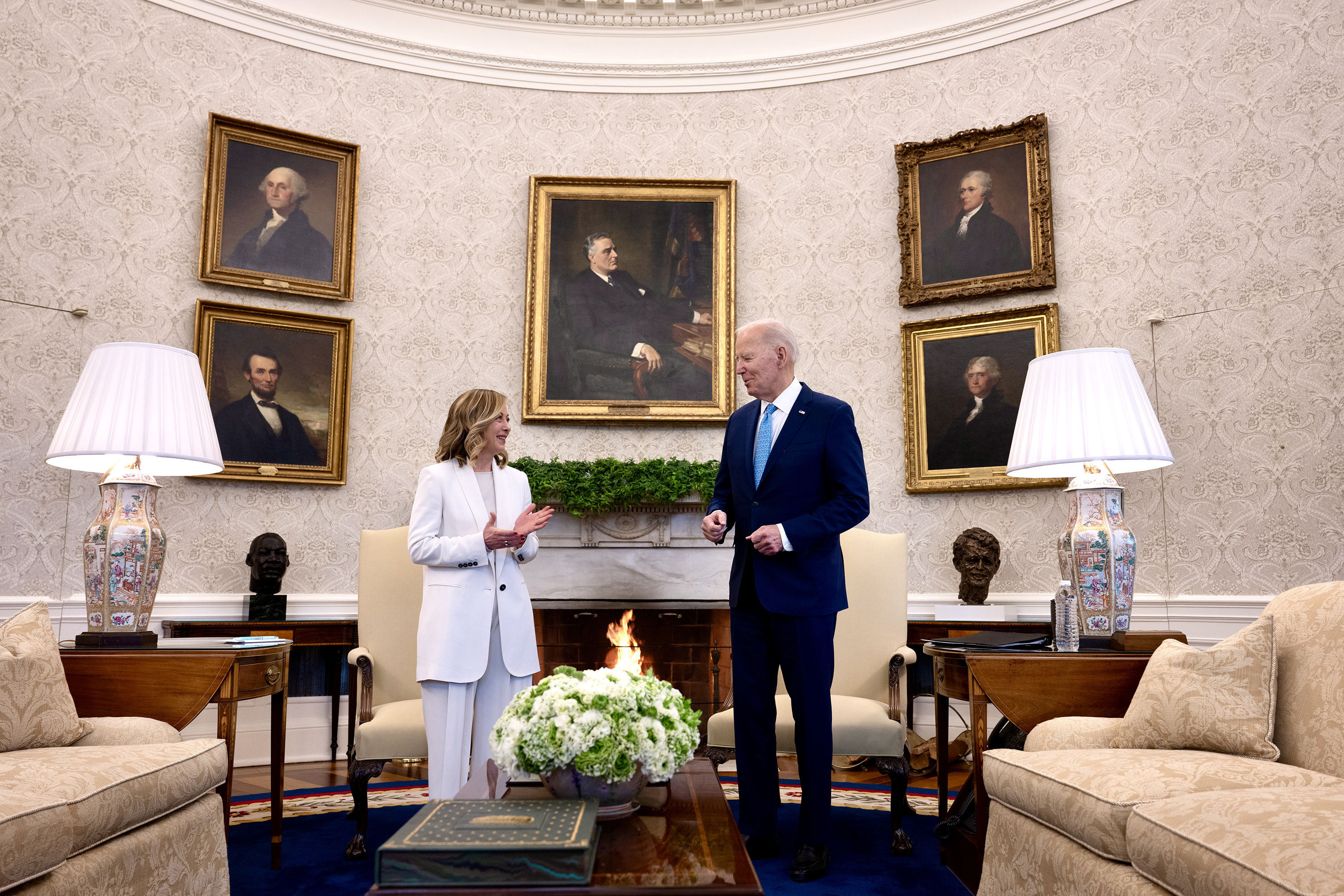  Washington - Incontro bilaterale tra il Presidente Meloni e il Presidente Biden 